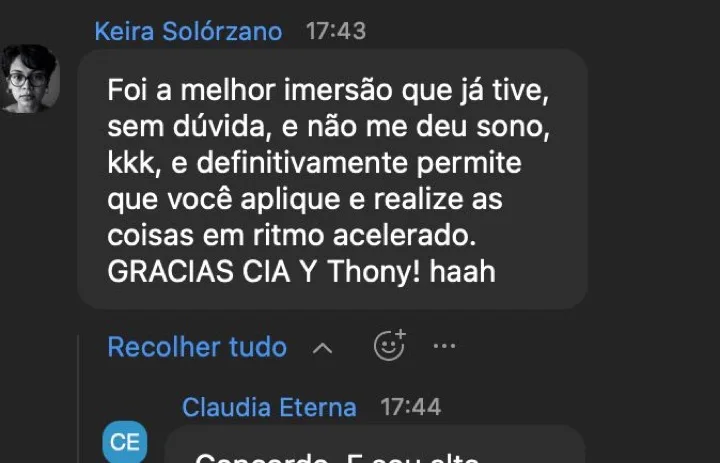 Depoimento real de aluno da turma 3