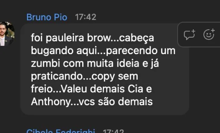 Depoimento real de aluno da turma 3