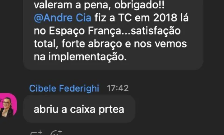 Depoimento real de aluno da turma 3